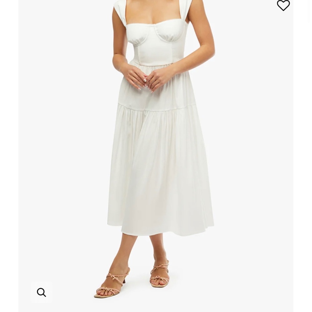 white midi dress